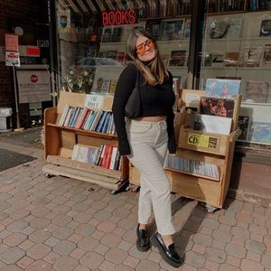 Everlane corduroy cream pants